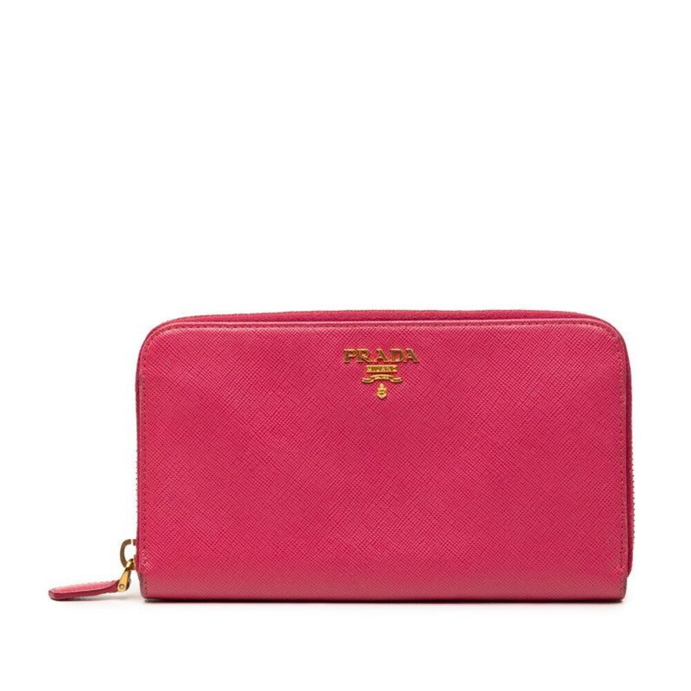 Prada Saffiano Long Zip Wallet